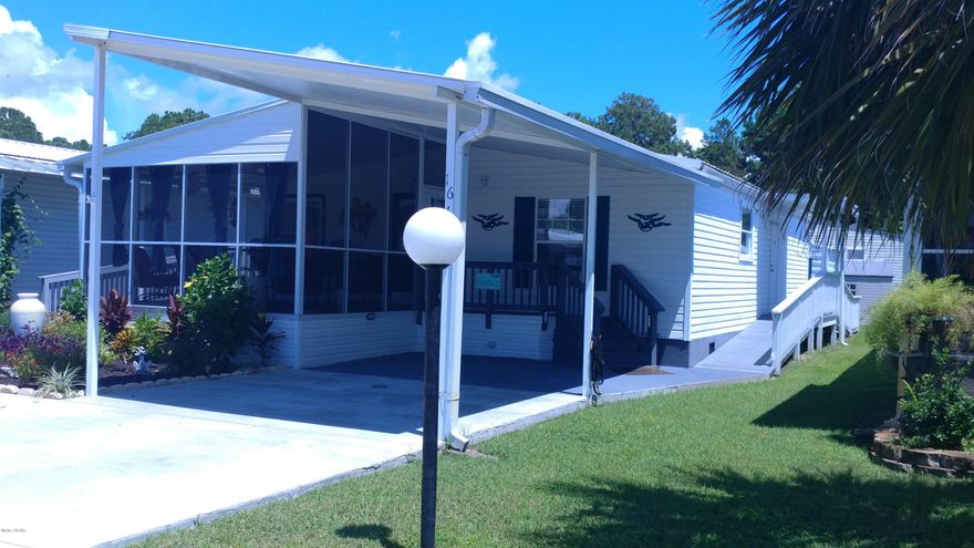 Feel right at home in this 55 and older great community. This is an immaculate key ready home sold ALL furnished. New AC, 2015 roof and an extra AC/Heated building for guests or your man's cave. You will feel at home as soon as you enter the welcoming and nicely furnished huge screened porch to enjoy with guests or BBQ with friends. Inside, NO carpet at all in this home!Easy to maintain with a new tastefully renovated master bathroom with a huge tiled shower. Great floor plan, vaulted ceiling, great kitchen with white wood cabinets, lots of storage plus build-ins in the dining room for extra storage. You will simply fall in love with this home and friendly active community, you can refresh in the pool enjoy the many community events and much more. Read The residents enjoy  the huge Club House and all the well organized events all through the year.
You will make friends in a heartbeat!