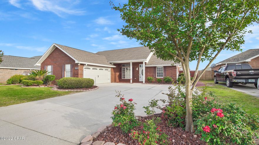 CURRENTLY UNDER CONTRACT, SELLER ACCEPTING BACKUP OFFERS Beautiful 3bd/2bth brick POOL home with WORKSHOP located in the great neighborhood of Cherokee Heights. Located just off of Star Avenue and Hwy 231, this well-maintained home has many wonderful features. Interior showcases beautiful hardwood flooring throughout, crown molding and 10ft ceilings in the living and dining room areas. Open concept with accented chair rails in the dining room that leads into the living room, complete with electric fireplace. The eat-in kitchen offers stainless steel appliance, granite countertops and dedicated pantry storage. Spacious master bedroom has tray ceiling, includes double-vanity master bathroom with garden tub, separate shower and walk-in closet. Split floorplan offers the two additional bedrooms plus full hall bathroom on the opposite end of the home. The 10x19 Florida Room makes for a great flex space as an office. Step out to your own backyard oasis where you will find the inground gunite saltwater pool with lights and patio pergola--perfect for entertaining this summer. The heated/cooled workshop with covered patio/metal roof has power and offers additional storage space, making it a great addition for hobbies. Don't miss out on previewing this home! This home is a short distance to neighboring elementary/middle schools and a short commute to Tyndall AFB or into Panama City. All sizes/measurements are approximate; Buyer to verify if important.