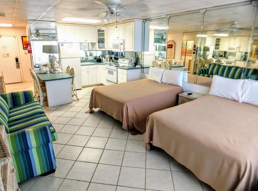 Pier Park is about a 10-15 minute walk and Gulf World is directly across the street. 

Seasonally heated pool & onsite beachside grill. 

HOA fees include electricity etc..

Building has just had a major overhaul and is managed by Resort Collection.