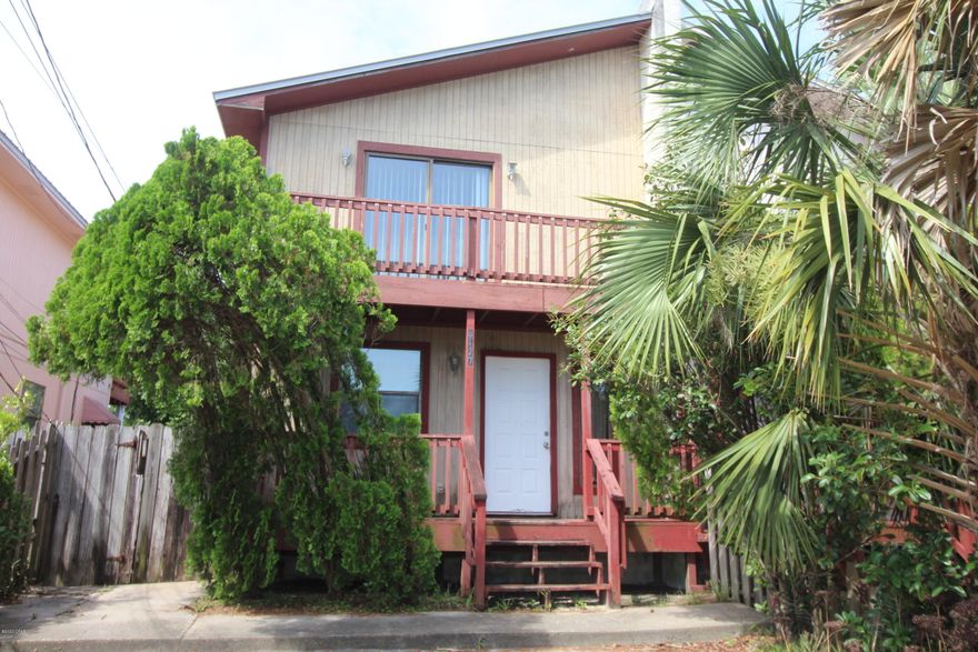 Cute Town house super close to Panama City Beach, being sold AS IS, house does need some love but has been rented for quite some time. Rental rate currently is $1050 with last tenant. Home is 2 bedroom 1.5 bath with washer dryer hook up and back yard. Super close to the beach can have golf cart.