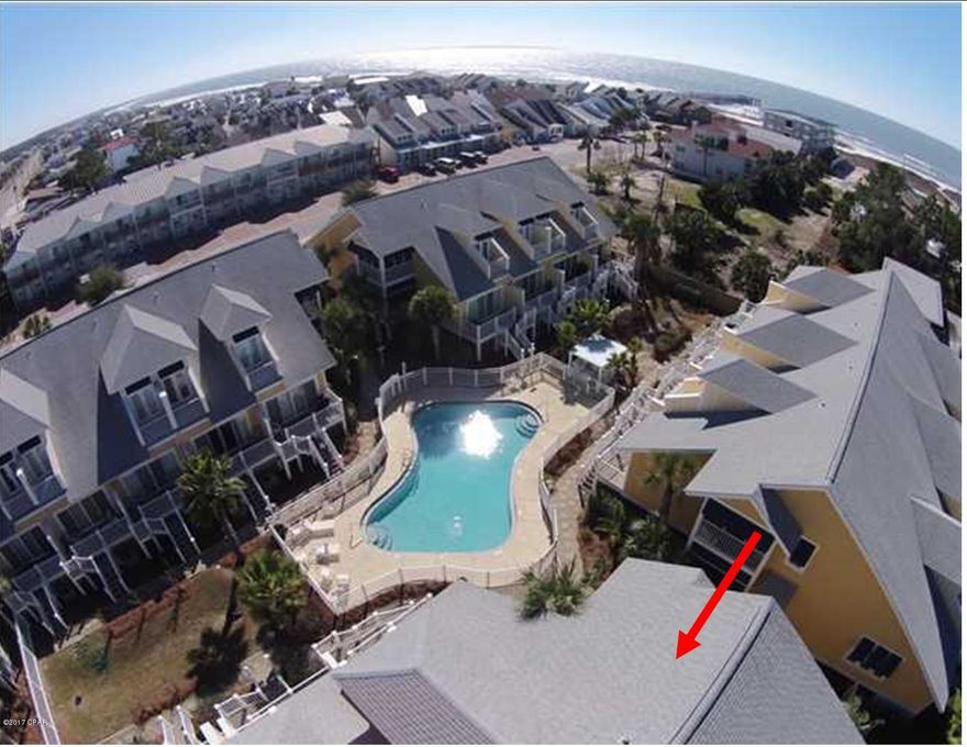 3BR townhouses in Oceanside Village are some of the nicest and most desirable homes in Mexico Beach. There hasn't even been one for sale on MLS since 2005 and you better act now or it may be another 12 years before your next opportunity. This furnished property has been well maintained by the original owner and is in great condition. These are very spacious homes with over 2500 total sq ft and 1884 heated and cooled. The multilevel architectural design gives each of the 3 bedrooms and full baths a very private feel as they are located on their own individual floors. Great screened in living areas, well situated and very close to the pool and located beachside of Hwy 98 and a short walk to the beach.