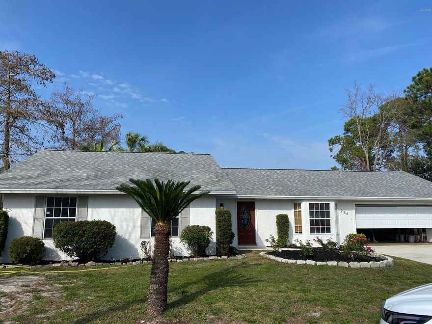 Under contract:  buyer accepting back up offers.   ' Great location off of N. Lagoon.  This 3 bedroom, 2 bath , 1380 sf home offers a  garage, heated pool, hot tub, fireplace, newly fenced back yard, new roof, new ac system, paver back patio, sun deck, recently updated and so much more. Interior and exterior have recently been painted. Home sits in the cul-de-sac on a large oversized lot with additional storage building / workshop.  Pool was recently resurfaced and retiled.  New septic system installed February 2021.