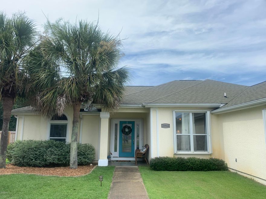 Currently under contract- seller excepting back up offers. Prime location on the west end of Panama City Beach. This home is a short walk or golf cart ride to the dedicated beach of Sunnyside. Offering three spacious bedroom; a bonus room; a cozy gas fireplace; beautiful crown molding; large master walk-in closet; large master bathroom with a super shower; an outdoor shower; open living/kitchen and a screened screened in private heated pool. If a two car garage is not big enough, there is an additional detached garage out back.  Great location on a dead end street. This home is well maintained. Measurements are estimates and need to be verified by buyer.