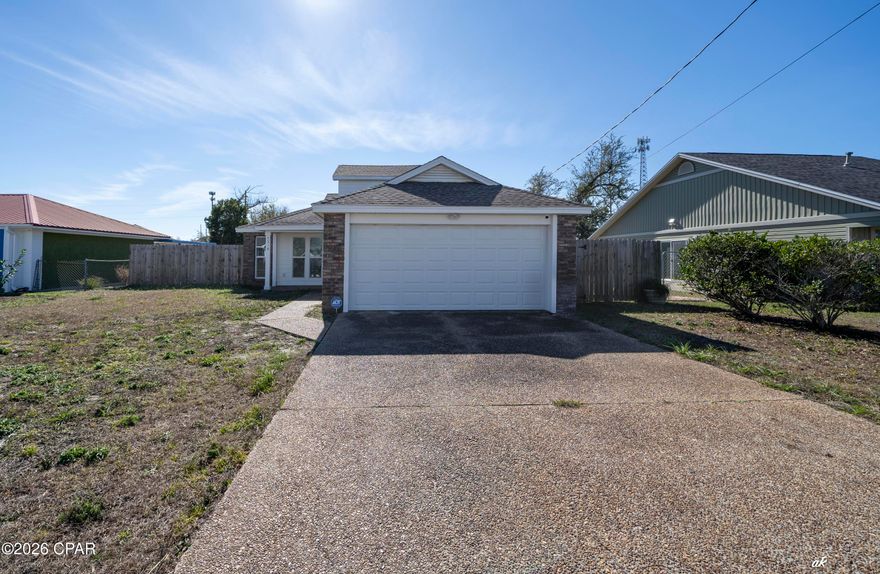 This fully renovated two-story home is completely move-in ready. Updates include luxury wood-look tile flooring, oak wood stairs, and a brand-new kitchen with custom cabinetry, quartz countertops, and stainless steel appliances. Major improvements include a new roof (2022), new HVAC system (2023) with a 10-year warranty, new water heater, and updated plumbing, electrical, ductwork, insulation, and drywall. Exterior upgrades completed in 2023 include cement board siding, new windows, doors, trim, and fresh interior and exterior paint.

The main-level primary suite offers private backyard access and an en suite with dual sinks and a tiled walk-in shower. A guest bedroom and full bath are also downstairs, with a third bedroom upstairs for added privacy. Additional features include an oversized two-car garage, extended driveway, and a fully fenced backyard with a large side gate ideal for RV, boat, or trailer parking. Located in Flood Zone X with no flood insurance required and just minutes from the new 7 Brew in the growing Callaway area.