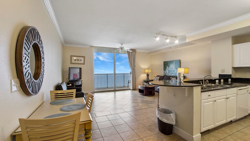 CURRENTLY UNDER CONTRACT, SELLER ACCEPTING BACKUP OFFERS.  INCOME PRODUCING UNIT FOR THE LAST SEVEN YEARS.  AVERAGE GROSS 40k PER YEAR.   Motivated seller please bring all offers.  This one bedroom two bath deluxe that has bunks is located on a full amenity property. Enjoy the relaxing spas, restaurant, outside grill and owners lounge or find the thrill with water sports right behind on the white sandy beach.  Indoor pool and full gym on site.  Location is close to Pier Park which has all Panama City Beach things to do.  Schedule your showing today