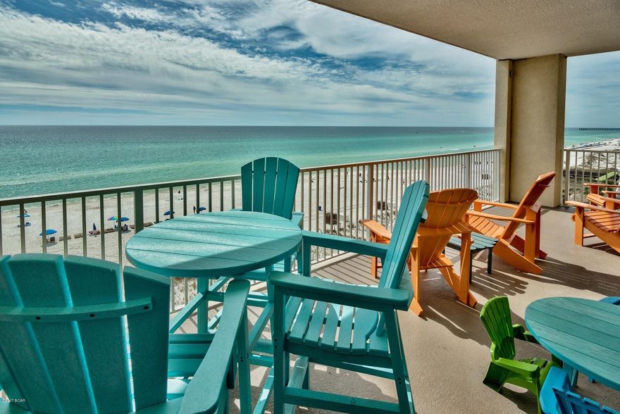 Exceptional, prime 6th floor West end 4 bedroom, 3 bath condo at Ocean Reef!  This condo offers 1600 sqft of living area and is fully furnished with attention to detail and most important a well-established rental income!  The light airy décor is perfect for your rental investment or private beach retreat.  The tile and concrete epoxy flooring make this a low cost upkeep condo, plus the other upgrades such as a state of the art dehumidification system, new AC, stainless steel appliances and tiled breakfast bar.  The living room and master bedroom are on the Gulf and open to an expansive 10’x28’ balcony offering forever West end Gulf and coastline views.  The master bathroom has a double vanity with granite countertops and custom bowl sinks. The assigned parking space (P5-6) offers a convenient access to the stairwell for a quick walk up to your condo or you can use the community elevator.  Ocean Reef is located only 1.2 miles East of Pier Park, a short walk to the new Runaway Island restaurant, put-put golf, Starbucks and much more!  Amenities include a Gulf front pool, seasonally heated indoor pool, hot tub, steam room and sauna, fitness room, landscaping, covered parking beneath the building.