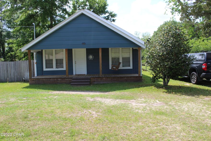 Currently Under Contract, Seller Accepting Backup Offers. Adorable 2 bedroom 2 bath home located in the heart of Chipley.  Hardwood floors in the living and kitchen/dining.  Newly painted inside and out.  Great starter home or investment property. Large fenced in back yard with storage shed.  Covered back porch and new front porch.  Roof replaced in 2018. HVAC 2020 and Hot Water Heater last month.  Call for your appointment to view today!  Motivated seller!!!