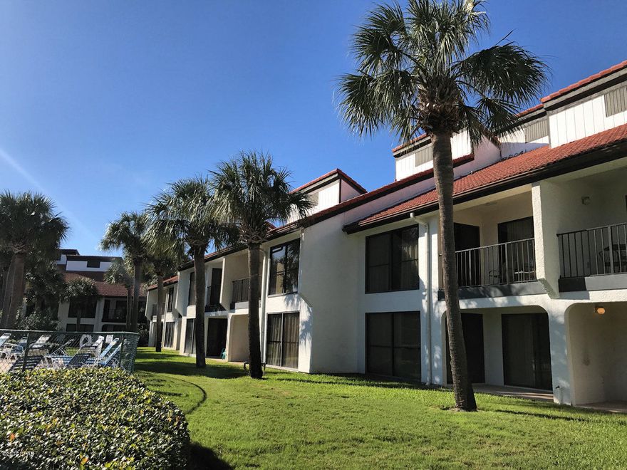 Spacious Golf Villa at Edgewater Beach Resort. Close to pool, tennis, green area. Private patio off living and master. Large Master Bedroom with walk-in closet, en suite bath. Guest Suite features bath and patio access. Full kitchen and laundry. Heated Villa Pool just steps away. Incredible beachfront amenities are just a short walk or tram ride away. Tropical Pools, Hot Tubs, Sun Decks, Private Beach Access. Year-round Restaurant has great Chef, offers room service. Poolside Bar! Edgies Market serves Starbucks & Ice Cream. Everyone loves the Pizza Shop. The Kids Adventure Club features Special Events, Splash Pad, Activities Calendar. Unlimited Golf, Basketball, Tennis, Shuffleboard. Fitness Center, massage available. Secure Gated Entrances. Owner Pets ok!