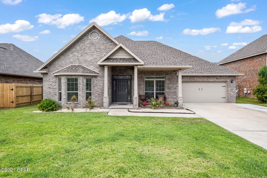 This 5 bedroom 3 bath pool home is move in ready! This home offers a split bedroom floorplan with a formal dining and office/flex space just as you enter the home. Entertaining is made easy with the great open concept, huge living room and kitchen in the heart of the home. Kitchen features custom cabinets, black stainless steel appliances, granite countertops and a large kitchen island. The sunroom is currently being used as a home gym and offers custom barn doors to separate the space from the main living area. Enjoy the owners suite, which feels like it's own retreat, located just off the living room with an ensuite bathroom complete with a double vanity, extra large garden tub, tile shower, walk-in closet with custom shelves and a linen closet. Off the sunroom is a screen enclosed porch. Outside you'll enjoy the saltwater pool that was installed in 2020 and the expansive deck for entertaining. 
Additional features include privacy fence, gutters, expanded driveway, new roof, new AC, and custom cabinets in laundry room.