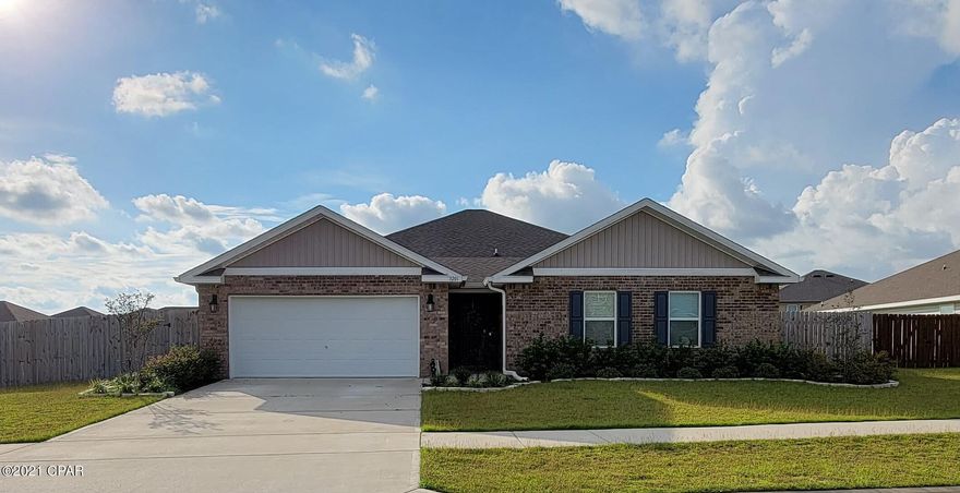 Very Spacious home close to Tyndall AFB, Shopping and great schools. Nice open floor plan with a very spacious kitchen with large island. Lots of cabinet and pantry space. Huge corner lot with privacy fence backyard. Property has a smart home system to include Wi-Fi thermostat, front door lock, doorbell and garage door. You can add other items to the smart system as well (Light bulbs, appliances, extra cameras etc). Cameras are onsite and active.