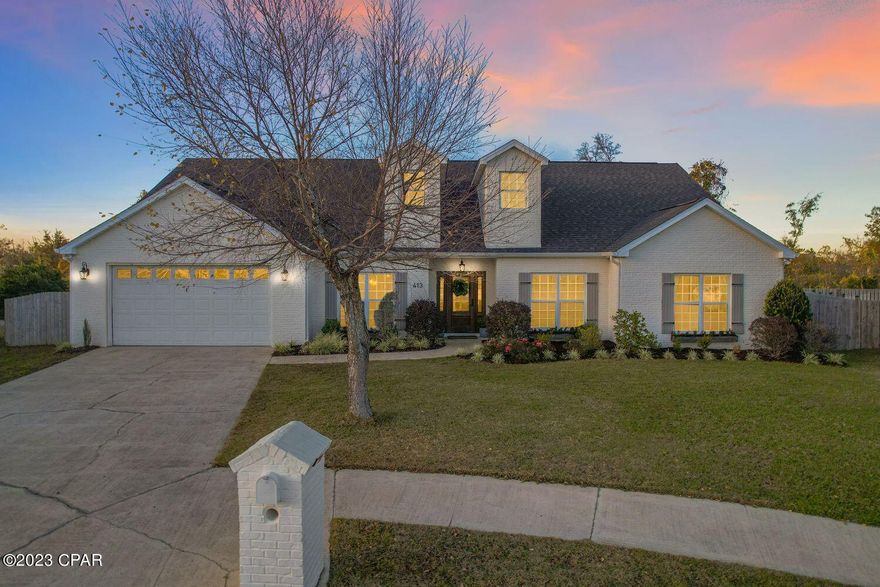 Prepare to fall in love. From the moment you walk in you'll feel and appreciate the warmth and coziness of this charming, one of a kind, 5 bedroom property. This truly is a house that feels like a home. Along with 5 bedrooms, there are 4 1/2 baths, 2 offices (one upstairs and one downstairs), as well as a 900+ sq.ft. bonus room on the 2nd floor... perfect for a movie theater, game room, and so much more. As you walk by the beautifully landscaped front yard and through the custom front door, you'll immediately notice the solid wood floors leading into a formal dining room on your left and a formal living room on your right. As you continue past the entryway into the family room you'll instantly take a liking to how open and spacious this area is, connected with both the kitchen and breakfast area. This home has had a tremendous amount of love and care put into its upgrades and finishes... and you're sure to notice. From the moment you walk in you'll feel and appreciate the warmth and coziness of this 4,000+ sq.ft. home. Located on a cul-de-sac in one of the most desired neighborhoods in Lynn Haven, you're only minutes from the best schools in all of Bay County. Call us today to schedule a private tour.