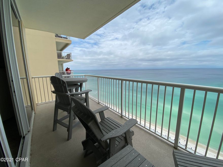 Happiness is Majestic in this beautiful corner 1 bedroom condo. You will have views for miles of the Gulf of Mexico and a front seat view of the most beautiful white sandy beaches from the balcony. This recently updated condo comes fully furnished and offers wood tile flooring throughout, Quartz countertops, raised ceiling and washer/dryer. Feel like royalty with the amazing amenities to choose from at Majestic Beach Towers, such as, two outdoor Gulf Front pools, two indoor heated pools, hot tubs, kiddie pool, fitness center, pool side bar and grill, Starbucks market and cafe, spa, tennis courts, movie theater and conference center. Enjoy shopping, dining and entertainment at the conveniently located Pier Park.
