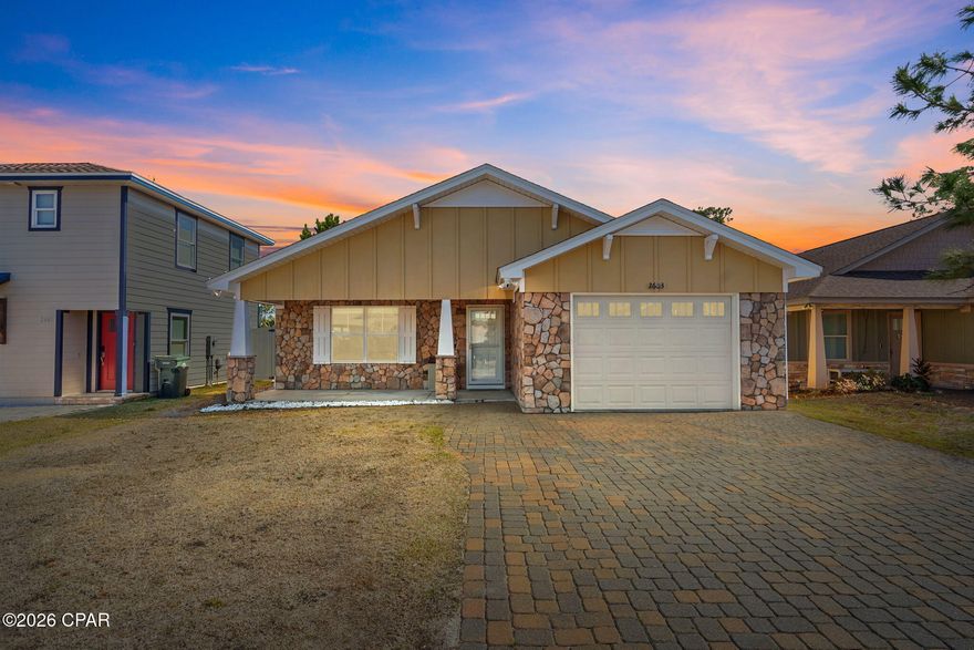 Charming 3 Bedroom, 2 Bath Craftsman style home in the highly desired Lynn Haven! This privacy fenced lot home features a front porch great for relaxing mornings, screened in back patio, and a pavered driveway. Inside you will find an open floor plan, spacious living room with a fireplace, oversized laundry room, and double trey ceilings in the master bedroom! Updated lighting fixtures throughout helps brighten up the space!
Within close proximity to shopping, dining and multiple schools!

Schedule an appointment TODAY!!