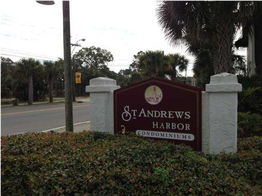 2BD, 1BA CONDO on ground floor, corner unit; This complex offers a large pool, a picnic area with grills, and immaculate landscaping. Within walking distance of great St Andrews markets, restaurants, shopping, parks, and St Andrews Marina. Water, Sewer, Garbage, and Basic Cable provided by Owner; tenant just pays electric! Washer and Dryer in the unit.