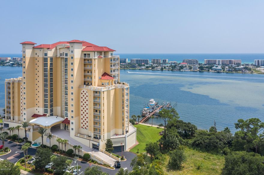 Stunning 3 Bedroom, 3 Bath End Unit With Deeded Boat Slip At Presidio Yacht Club. **Seller Agree's To Sell Property Furnished with Some Exclusions (SEE DOCUMENTS) 



 A Prestigious Waterfront Community.  Located On The Intercoastal Waterway & Offering Captivating Views Of The Gulf Of Mexico This Residence Has It All!  Large Open Floor Plan With Panoramic Views From Every Room.  Kitchen Is Equipped With Stainless Appliances, Backsplash, Granite Countertops, Breakfast Bar, Pantry & Tons of Cabinet Space.  Impressive Living Room & Dining Room With Walls of Windows & Sliders That Lead To The Expansive Balcony.  Waterfront Owners Suite With Large Walk-In Closet, Double Vanity, Granite Countertops & Whirlpool Tub.  Second Bedroom Has En-Suite & Third Bedroom Has Private Balcony Features Include:  Newer Herringbone Wood Tile Floors, Newer Paint, Newer HVAC, Newer Dishwasher, Tons of Closet & Storage Space, Waterfront Pool & Hot Tub, Fitness Center, Community Room, Media Room, Private Guest Suites Can Be Rented for Short Nightly Stays, Grill & Picnic Area, Bicycle Racks, Kayak Storage,  2 Deeded Parking Spaces, Deeded Storage Space... All This & So Much More!  Call Today For More Details!