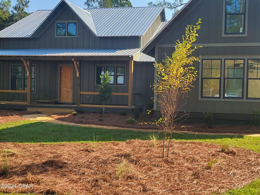 Your new home is under construction! This beautiful 3 or 4 bedroom, 3.5 bath on-grade home has many custom features including hardwood beam in living area over fireplace,  wood ceilings in the foyer and kitchen, butler kitchen area and a large pantry,  almost 600 Sq ft garage, large screened in porch, flex room with a  full bath and it is located inside the prestigious neighborhood of Rivercamps. This home is being built by custom home builder Chuck Neel with CNC and will include solid core doors, impact windows, solid surface countertops,  brick fireplace and  more. Rivercamps on Crooked Creek is a unique neighborhood surrounded by the intercoastal waterway,  Crooked Creek  and West Bay. It is a paradise for outdoor lovers  with  walking trails, a pier, boat launch, camp ground and boat storage.  Renowned architect group Lake Flato have just finalized the plans for the New Riverhouse  and the renovated pool is scheduled to open late this year.