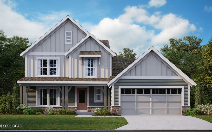 New construction by Fischer Homes in the desirable Breakfast Point East community featuring the Charles floorplan. This stunning floorplan offers an island kitchen with quartz countertops, lots of cabinet space and a huge walk in pantry. The kitchen is open to a spacious family room and light filled walk-out morning room. Formal living room off of entry foyer.  First floor owner's suite with attached private luxury bath and oversized walk-in closet.  Two additional bedrooms, large loft and hall bath upstairs.  First floor laundry room.  Attached three car garage.