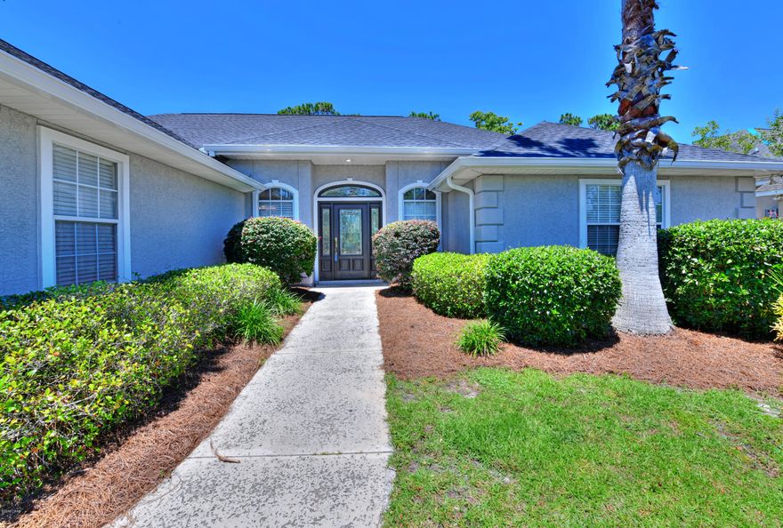 Beautiful and spacious home in the sought after gated community of The Preserve on the Bay! New roof, freshly painted exterior and interior main living areas, master suite and master bath. All interior ceilings are 10' except one additional bedroom, and it has an awesome tray ceiling. Includes a 2 car garage and a sweet enclosed pool which has complete new screening, and was resurfaced in January. The water heater was replaced in 2018. You won't find many other homes in the Preserve with 5 bedrooms and in this price range! You will want to come see this home quickly! **Dining room table and China cabinet convey with sale**