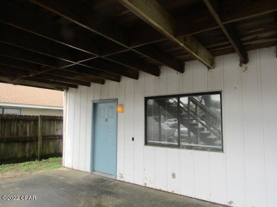 Walking distance to the Beach! Quadplex Unit - Cute 2 bedroom 1 bath downstairs unit, freshly painted with covered front patio. This unit includes spacious living room and eat in kitchen. For convenience, there's a shared laundry facility in front of duplex. The water, lawn service and pest control are included. Parking for 2 vehicles. Property is on Septic.
