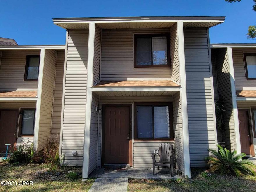 Lovely & well maintained 2 bedroom, 1.5 bath townhome. Updated cabinetry in the kitchen & bathrooms. Plank flooring downstairs, carpet upstairs. Equipped with fairly new appliances- refrigerator, range, dishwasher. Small privacy fenced backyard. No utilities included. Lawn service included.  Convenient to Tyndall Air Force Base as well as shopping, restaurants, and schools. NO PETS. Application Process includes Credit history & background check, Income and/or job verification.