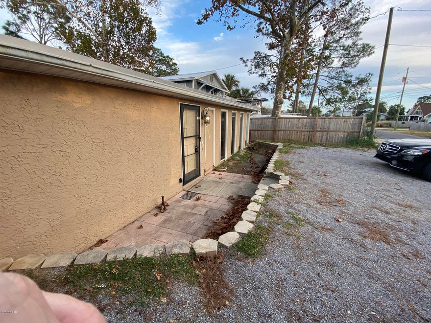 A beach cottage with concrete block bones located a short walk to the sandy white beaches and very close to the Dolphin Dr. boat ramp.  St. Andrews State Park is nearby, as well as some of the best local seafood restaurants and dives in the area. This home is a diamond in the rough seeking a creative person to smooth out the rough edges and bring about the brilliant shine and value!