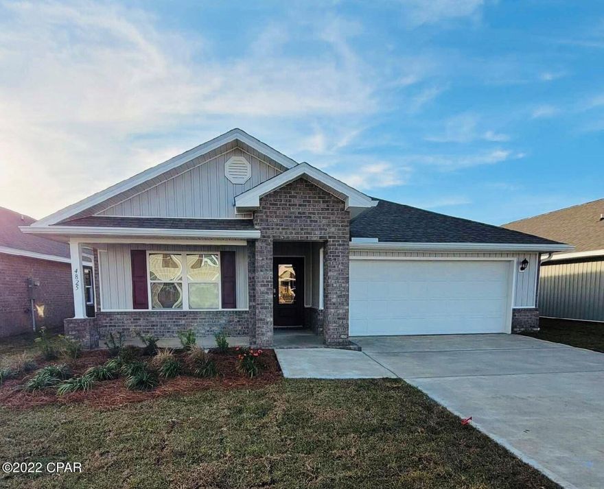 The Cali plan features four bedrooms with one that can be used as a den or office. It features LVP vinyl flooring throughout the home with carpet on stairs. The kitchen is open and spacious with a center island and includes a pantry, beautiful cabinetry, and durable laminate countertops. The stainless steel appliances include oven, dishwasher and microwave. Bedroom 1 features a private bath with a separate shower and a spacious walk-in closet. This beautiful home has been constructed with a reinforced concrete foundation with wire mesh, rebar, house wrap barrier and three-sided brick and vinyl front. Pictures, photographs, floor plans, elevations, features, colors and sizes are approximate for illustration purposes only and will vary from the homes as built. Home and community information including pricing, included features, terms, availability and amenities are subject to change and prior sale at any time without notice or obligation. For Move-In/Completion Estimates: Ready dates are estimates only. Timing of completion of construction and buyer move-in are subject to contingencies contained in home purchase agreement and governing jurisdictions issuance of a certificate of occupancy, and may change due to forces majeures and other delays or disruptions outside the reasonable control of the Builder.

A builder 10 year structural warranty is also included.