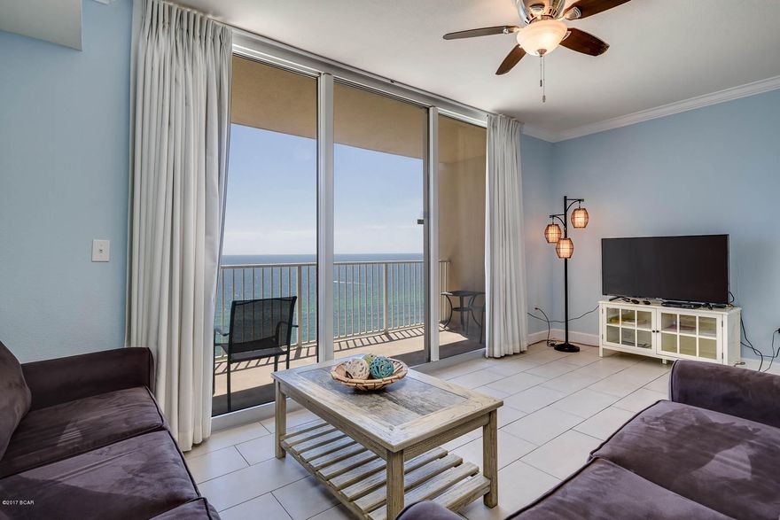 Best Value at Tidewater Beach! Includes 1 exterior storage unit. This 2 bedroom, 3 bathroom with bunk area M plan unit allows for enjoyable gatherings in the open living floor plan featuring captivating views of the Gulf from the floor to ceiling glass sliding doors.  This unit has been completely renovated with updated furnishings and boasts granite countertops, TILE flooring THROUGHOUT and much more!  Tidewater Beach Resort has the best amenities on the beach with the 30th floor Owner’s lounge, movie theater, two outdoor lagoon style pools, indoor heated pool, gulf front fitness center with indoor Roman spas, as well as the onsite restaurant! With the open living floor plan on a much-desired floor, fully renovated with updated furnishings and interior decor, an outdoor storage unit and great rental history, this unit will provide you and your family many years of memories!  Own Unit 1211 at Tidewater and make a memory!