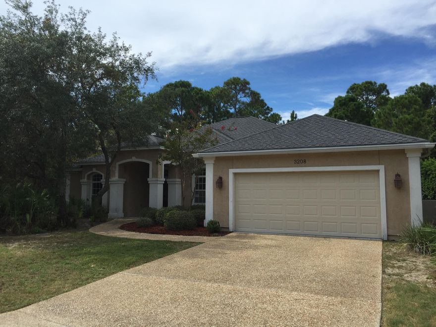 If you like the natural beauty of indigenous nature and a community with 24 hour live gated security then you should consider this highly desirable neighborhood-- The Preserve. The Preserve is nestled alongside the Bay and hidden away from the business of Panama City. This home is located on a very private cul de sac and feels like a sanctuary.  Enclosed in the fenced backyard is a beautiful pool and patio area. The very desirable floor plan is large with both an eat in kitchen and formal dining area and the large kitchen is open to the living room.The master suite includes the bedroom and a separate sitting room with built in bookcases as well as a huge closet and master bath with jetted tub and stand-alone shower. The master retreat opens to the patio and pool area The three additional bedrooms are on the other side of the home and have two bathrooms in the hall to service the three rooms. One bathroom has a double vanity and  direct access to the covered screened porch area and pool. The stove, dishwasher and microwave are new and stainless.