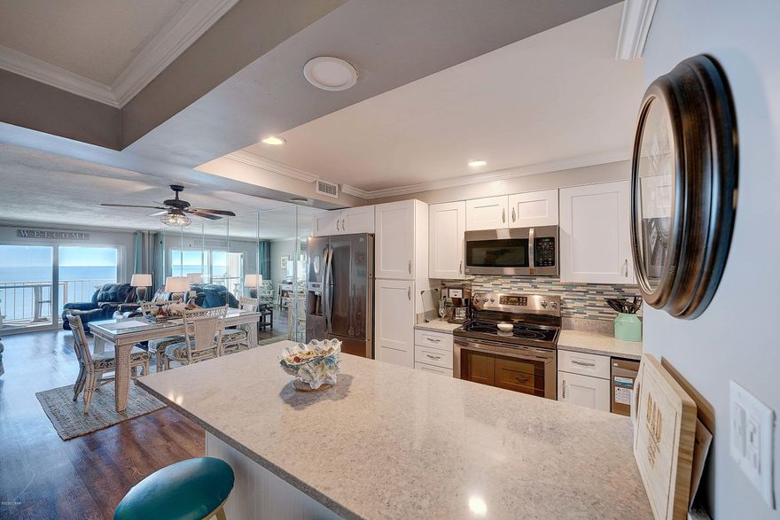 CURRENTLY UNDER CONTRACT, SELLER ACCEPTING BACKUP OFFERS. COMPLETELY UPDATED - JUST LIKE NEW! 

3 bedrooms, 2 baths directly on the Gulf at Regency Towers in Panama City Beach! The seller spared no expenses when updating; new cabinets, flooring, walk in showers, gorgeous tile and MORE.  Regency Towers 1121 is a must see condo, 3 bedrooms under 400k directly on the gulf.  Regency Towers is located at the east end of Panama City Beach with amenities that include 2 pools, hot tub, beach side bar, fitness center, brand new elevators,  an easy walk to the beach and MORE! This one will go super fast so call your favorite realtor today! This is sellers home so several pieces of furniture do not convey or will be changed out.