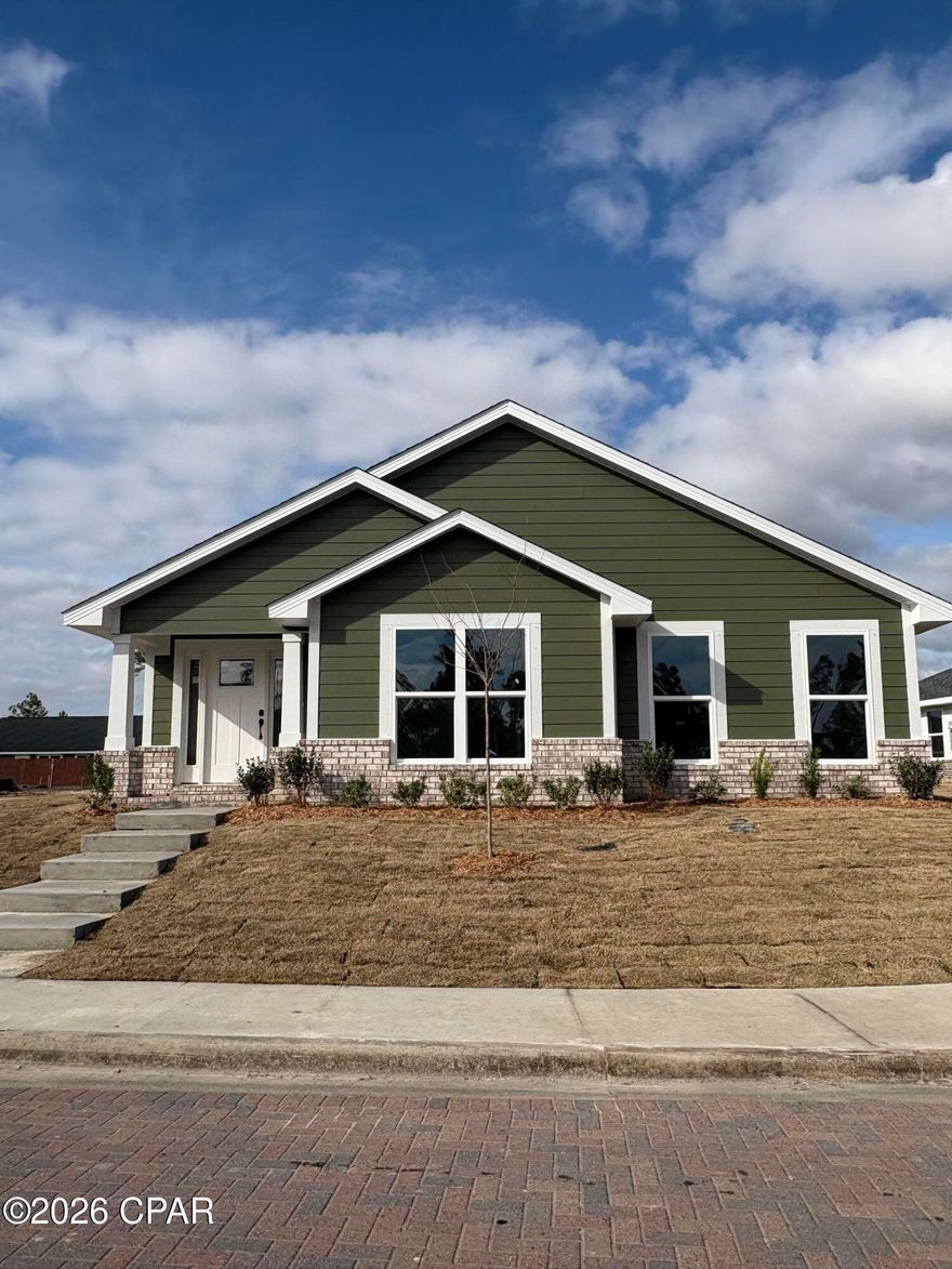 COVERING CLOSING COST & OFFERING 4.99 WITH PREFERRED LENDER!!! Step into 2,201 sq. ft. of modern elegance in this stunning 2026 single-story retreat. Located in a premier waterfront community with direct Bay and Gulf access, this home perfectly blends style with daily practicality. 
The heart of the home features an expansive open-concept living area and a chef-inspired kitchen, complete with granite countertops, a large island, and a walk-in pantry. Relax in the private master suite featuring a spa-like en-suite bath and a massive walk-in closet. Durable and beautiful Core Tec Pro Plus flooring flows throughout, offering 100% waterproof protection perfect for coastal living. With energy-efficient construction, a customizable flex room, and a 2-car garage, this home is designed for both comfort and long-term value.