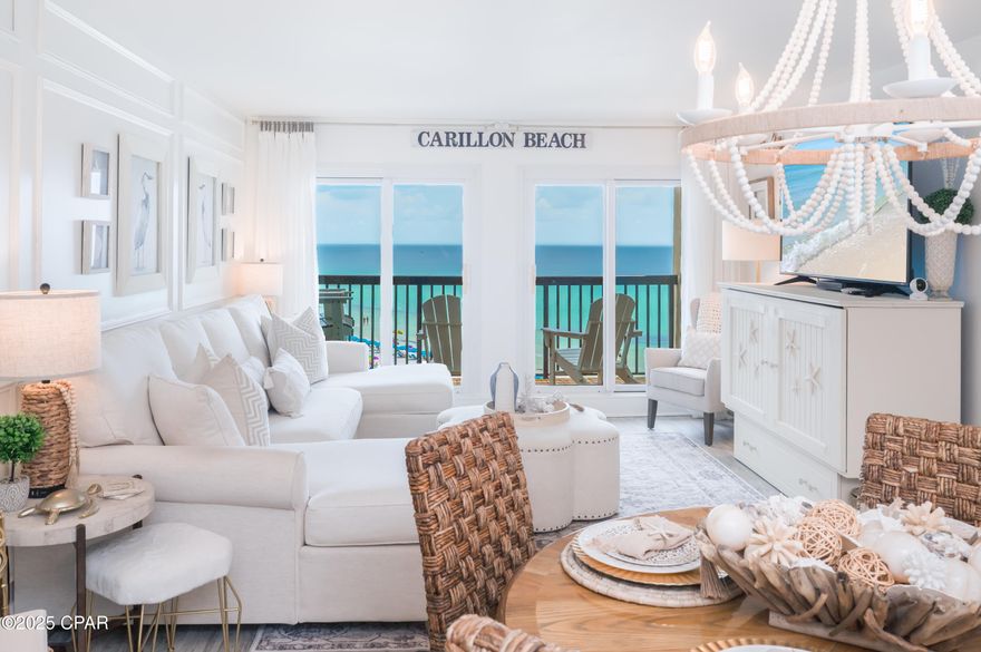 Indulge in unparalleled luxury with this fully remodeled 2-bedroom, 2-bathroom condo, nestled in the highly coveted B-1 midrise building at Pinnacle Port. Every aspect of this stunning residence has been completely transformed with brand-new, high-end finishes that exude over-the-top craftsmanship and timeless modern elegance, creating a true turnkey coastal masterpiece ready for immediate enjoyment.

Step into the gourmet chef's kitchen, featuring sleek custom cabinetry, stunning quartz countertops, and cutting-edge stainless steel appliances designed for both functionality and style. The luxurious bathrooms serve as spa-like retreats, complete with designer tiles, frameless glass showers, and premium high-end fixtures that elevate your daily routine. The open-concept living area boasts spacious design with premium flooring, bespoke lighting, and panoramic views that flood the space with natural light.

Retreat to the master bedroom, where a cozy fireplace adds warmth and ambiance, complemented by the same brand-new luxury details found throughout the home. Enjoy smart home technology, custom millwork, and designer touches that enhance every corner of this sophisticated haven.

Ideally situated in the premier B-1 midrise, this condo provides exclusive access to Pinnacle Port's resort-style amenities, including pristine beaches, sparkling pools, and top-tier recreational facilities. Whether as a lavish beachfront escape or a premium investment opportunity, this property sets a new benchmark for coastal luxury. Don't miss the opportunity to own this brand-new, move-in-ready gem in one of Pinnacle Port's most sought-after buildings—schedule your private showing today!