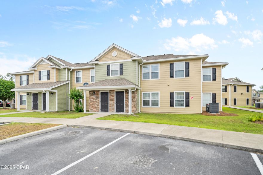 Welcome to your perfect beach retreat or full-time residence! This spacious and affordably priced condo is located less than five minutes from the beautiful white sand beaches of Panama City. Recently updated with $16,000 in upgrades, it offers modern comfort in a peaceful, gated community. Ideal for those seeking a quiet living environment, the property is short-term rental restricted, ensuring a tranquil and neighborly atmosphere. The community features a wide range of family-friendly amenities, including a pool, fitness room, picnic area, and clubhouse—all designed for your enjoyment and convenience. Plus, the HOA fees are among the lowest you'll find anywhere in Florida, making this an incredible value. Whether you're looking for a second home near the coast or a primary residence-

just minutes from the beach, this condo offers the best of both worlds. It's vacant, easy to show, and ready for its next owner. All details and dimensions should be verified by the buyer.
