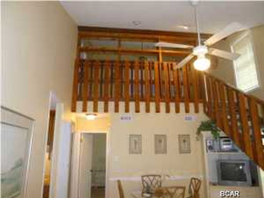 Clean and freshly painted. Fully furnished 2BR/2BA Condo with new carpet in bedrooms, tiled floors in living room, kitchen and bath. Private tiled patio. Walk-in closet in the master bedroom and second bedroom has a walk-in closet and large owner lock out closet. Full size washer and dryer. New refrigerator and dishwasher. New roof. Master bedroom on the ground floor. Unit is beside mini golf course. Short walk to the beach. Great complex across the street from beach access and located on the desirable west end of Panama City Beach. Community has a mini golf course, 3 pools, hot tub, game room, shuffle board, tennis courts and community room.