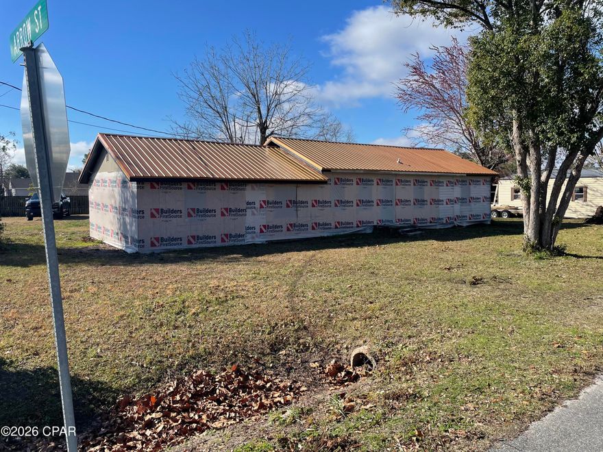 Single-family home with major structural and mechanical updates already completed. Roof was replaced after Hurricane Michael. Property has passed framing inspection. Rough plumbing and mechanicals are completed but will need final plumbing inspection pending bathtub install. Plumbing fully upgraded to new PEX throughout, including the main line to the meter. Wall insulation and most of the attic insulation will be included in sale. Estimated remaining renovation budget is approx $60,000 to complete. ARV is estimated around $250,000.