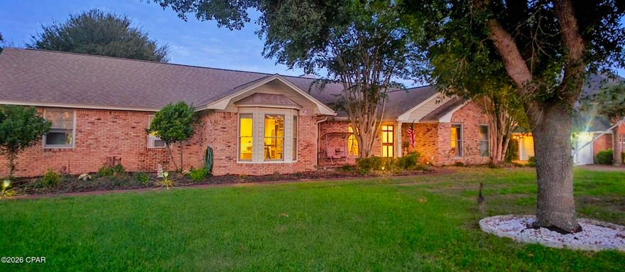 Imagine summer afternoons in your own in-ground pool or evenings on the covered back deck with family and friends. This 4BR/2BA home in Kings Point is 2686 sq ft on a ½-acre lot and features four large bedrooms, vaulted ceilings, and a bright, open kitchen with granite countertops and new  Samsung appliances, The large living areas flow seamlessly for everyday life. The huge primary suite is your own private retreat with a stunning en suite bath featuring a claw foot tub and  tiled shower and his and her sinks.
Located near schools, shopping, dining, and Tyndall AFB. This beautiful brick ranch home checks all the boxes for anyone searching for a move-in ready, comfortable oasis with no HOA, giving you freedom and  room to store your boat and RV while you enjoy your beautiful new home.