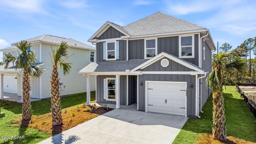 Welcome to the Alabaster a new home floorplan located at Windmark Beach in Port Saint Joe, FL. The Alabaster is a masterfully designed single-family residence with four bedrooms and three and a half bathrooms. This home offers a perfect blend of elegance and relaxation, ideally suited for those in search of an exquisite second home or a serene vacation retreat.

Spanning two captivating stories, this home boasts 4 generously sized bedrooms, 3.5 well-appointed bathrooms, and the convenience of a single car garage. As you step through the inviting covered entry you enter a graceful foyer that flows seamlessly into an elegant dining area, setting the stage for memorable family gatherings. The heart of the Alabaster features an open-concept kitchen and family room, where a spacious center island, ample pantry, and abundant cabinetry invite culinary exploration and effortless entertaining. Granite countertops, stainless-steel appliances, and EVP flooring accentuate this home beautifully making you feel right at home.

Tranquility defines the main-level primary suite, complete with a luxe ensuite bath featuring a dual sink vanity, an oversized shower, and a spacious walk-in closet. Venture upstairs to discover a versatile living space that is ideal for media enjoyment or as an additional lounge space—centrally located by three additional bedrooms. Each additional bedroom has been designed with spacious closets and two share a bath while the fourth bedroom has a private ensuite bathroom. Each bathroom is also equipped with granite countertops and white cabinetry throughout the home. This home is also outfitted with Smart Home technology, like all our beautiful homes at WindMark Beach.

On the outside of the home, you will see beautiful Hardie board siding, a covered rear patio area, and spacious yards to enjoy those unbeatable Florida sunsets. The Alabaster is an exciting addition to the lineup of homes at Windmark Beach. Enjoy all the amenities the Windmark Beach community has to offer complete with beautiful new homes, local food, shopping, boardwalks, and beach access! Windmark Beach amenities includes two pools, BBQ grills, 11 dedicated beach accesses, the village center, boardwalk, and is pet friendly! The community is golf cart friendly, and dogs are allowed on the beach!

Schedule a tour to see this beautiful home today!