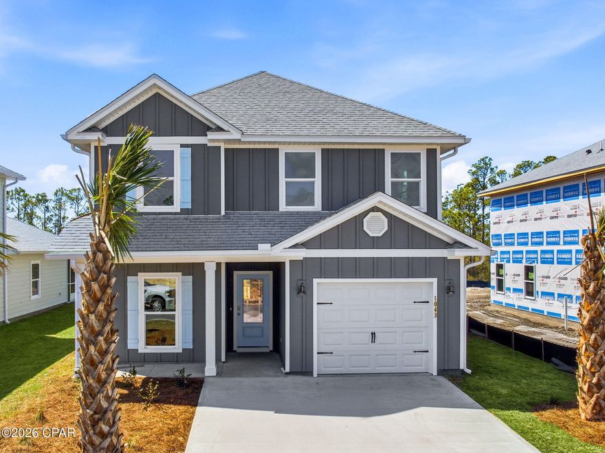 Welcome to the Alabaster a new home floorplan located at Windmark Beach in Port Saint Joe, FL. The Alabaster is a masterfully designed single-family residence with four bedrooms and three and a half bathrooms. This home offers a perfect blend of elegance and relaxation, ideally suited for those in search of an exquisite second home or a serene vacation retreat.

Spanning two captivating stories, this home boasts 4 generously sized bedrooms, 3.5 well-appointed bathrooms, and the convenience of a single car garage. As you step through the inviting covered entry you enter a graceful foyer that flows seamlessly into an elegant dining area, setting the stage for memorable family gatherings. The heart of the Alabaster features an open-concept kitchen and family room, where a spacious center island, ample pantry, and abundant cabinetry invite culinary exploration and effortless entertaining. Granite countertops, stainless-steel appliances, and EVP flooring accentuate this home beautifully making you feel right at home.

Tranquility defines the main-level primary suite, complete with a luxe ensuite bath featuring a dual sink vanity, an oversized shower, and a spacious walk-in closet. Venture upstairs to discover a versatile living space that is ideal for media enjoyment or as an additional lounge space—centrally located by three additional bedrooms. Each additional bedroom has been designed with spacious closets and two share a bath while the fourth bedroom has a private ensuite bathroom. Each bathroom is also equipped with granite countertops and white cabinetry throughout the home. This home is also outfitted with Smart Home technology, like all our beautiful homes at WindMark Beach.

On the outside of the home, you will see beautiful Hardie board siding, a covered rear patio area, and spacious yards to enjoy those unbeatable Florida sunsets. The Alabaster is an exciting addition to the lineup of homes at Windmark Beach. Enjoy all the amenities the Windmark Beach community has to offer complete with beautiful new homes, local food, shopping, boardwalks, and beach access! Windmark Beach amenities includes two pools, BBQ grills, 11 dedicated beach accesses, the village center, boardwalk, and is pet friendly! The community is golf cart friendly, and dogs are allowed on the beach!

Schedule a tour to see this beautiful home today!