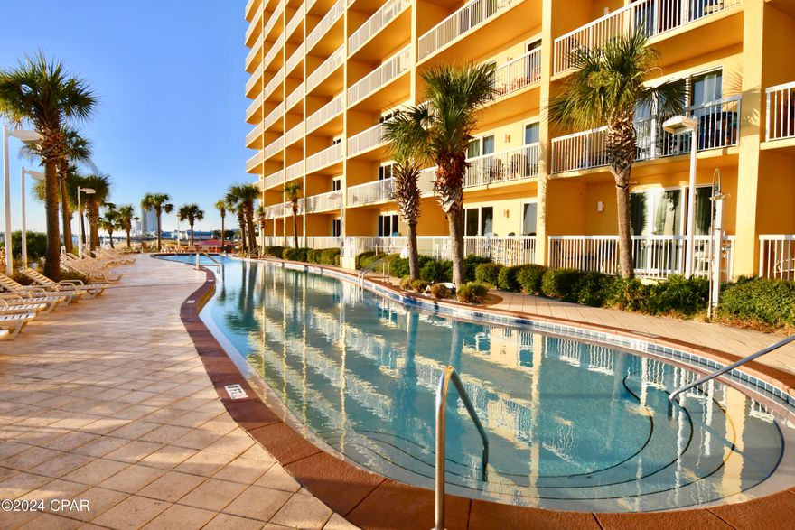 Bring all offers! Successful self managing owner with solid financials and can convey with client record history, photos, etc. to be in business ASAP. Don't miss this deal price on a turnkey 1 BR / 2 BA with bunks right in the heart of Pier Park!  The Caribbean styled Calypso Resort features amenities that include: 2 heated pools overlooking the Gulf, beach side Tiki Bar, impressive fitness area, community center, seasonal beach service, covered parking with breezeway crossover, on-site rental desk, high speed internet service, not to mention the BEST location on the beach within short walking distance to the famed Pier Park and all of its wonderful shops, restaurants and entertainment - You could actually park your car on arrival or uber from the airport and have everything you need in walking distance for your stay. This unit will secure your place in one of the leading condominium complexes on Panama City Beach at a great price!
