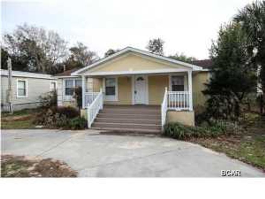 short walk to the beach...home has a new look...it is move in ready.....this is a true florida bungalow....new roof in 2012 and new AC in 2013...has tile through except in bedrom which have carpet....florida room is in the back of home...for location,condition and price this home will not be on the market long....