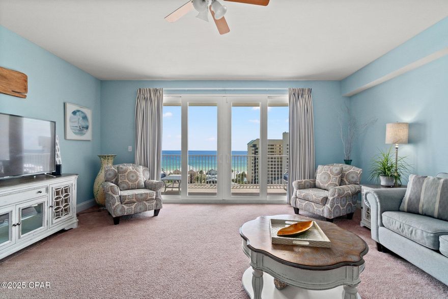 'CURRENTLY UNDER CONTRACT, SELLER WILL CONSIDER BACKUP OFFERS' Experience coastal living at its finest in this spacious 1-bedroom, 2-bath Gulf-front condo at Laketown Wharf in Panama City Beach. With stunning views of the emerald waters from your private balcony, this well-maintained unit features a large open layout, a bunk area for extra guests, and a generous master suite. The unit's unbeatable location and layout make it a standout. Enjoy resort-style amenities including five pools, a fitness center, restaurants, and nightly fountain shows—just steps from the sand and close to all PCB attractions. With strong rental history, excellent income potential, and priced to sell, this is a rare opportunity to own a beachfront investment or getaway with room to add value.