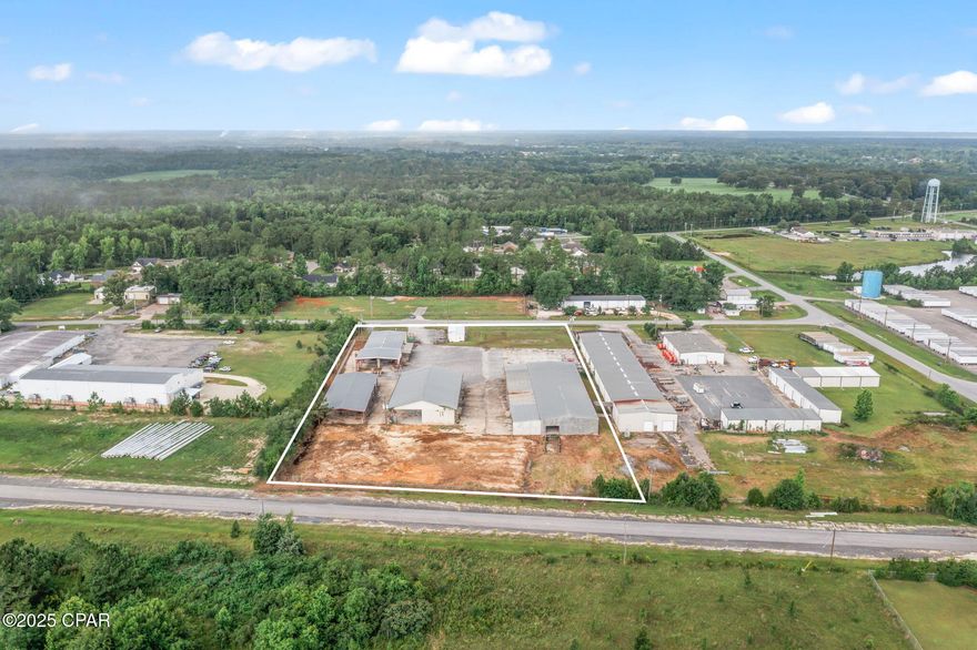 This expansive industrial complex presents a prime opportunity to elevate your business operations in a secure, well-equipped setting. Located on 4.1 acres of improved land, the property features five distinct structures, all designed for maximum functionality and efficiency. Asphalted areas and perimeter fencing ensure easy access and enhanced security throughout the site.  Flexible lease terms available—contact us today to schedule a private tour.
Building 1 - Step into 5,952 SF of open steel and metal warehouse space with 12'-14' eave ceilings, built on a solid concrete slab foundation. Ideal for storage, fabrication, or light manufacturing.
Building 2 - 8,591 SF of steel and metal open warehouse space with 14'-16' eave heights.
Building 3 - 8,750 SF steel and metal warehouse with 18'-22' eave ceilings, concrete slab foundation (1980), interior lighting, enclosed wood frame storage, 3-phase power 
Building 4 - 17,711 SF warehouse with 18'-20' eave ceilings, interior loading dock, and road access to Fowler Drive—a highly functional space for logistics, warehousing, or distribution.
Building 5 - A 1,578 SF double-wide manufactured home retrofitted as office space with 3 private offices, 2 bathrooms, and central heating and cooling—offering a comfortable and professional environment for administrative use.