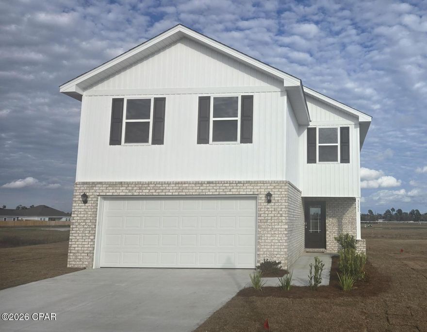 Welcome to the Aisle, a new home floor plan at Hodges Bayou in Panama City, Florida. The Aisle is our only two-story floor plan available currently at Hodges Bayou, featuring a spacious open kitchen and living room design on the bottom floor, and a thoughtfully laid out upstairs that feels large and cozy. The Aisle floor plan is a spacious 4-bedroom, 2.5 bathroom, with 1,960 square feet and includes a two-car garage. On the outside you will notice the brick on the front of the home with vinyl siding and a concrete walkway to the front door, which is covered by the second level. On the rear of the home, there are two backdoors covered by an awning with a concrete pad with room to sit on your back patio and enjoy the beautiful sunsets of Panama City.

As you enter this home, you will think of endless possibilities for laying out your home with an open kitchen, living room, and dining area all in one that encompasses the entire first story of the home. The two-car garage leads right into the other side of the kitchen and dining area to the back door.

In the upstairs bathrooms and kitchen, you will see beautiful granite countertops with undermount sinks, EVP flooring throughout the main areas, and soft, comfortable carpet in the bedrooms and stairs. Stainless-steel appliances including a dishwasher, microwave, and stove are included in these homes, as well as a Smart Home technology like all homes in Hodges Bayou.

Our Hodges Bayou community features underground utilities making it less susceptible to damage from severe weather leading to fewer outages and more reliable service!

To learn more about this home and the other beautiful homes at Hodges Bayou, stop by our model home or schedule a tour with us today, you won't be disappointed!