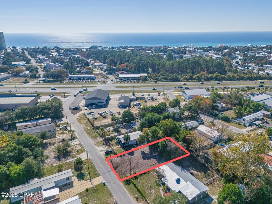 60x120 Mostly Cleared Vacant Residential Lot Available. Close to the World's Most Beautiful Beaches, Pier Park, ECP, and 30A. No HOA rules or fees to deal with. Never improved but already has address assigned. Partially cleared of big trees.