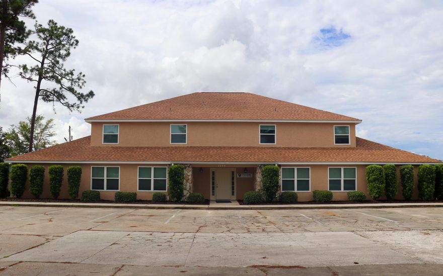 This is a well taken care of and low maintenance office building with lots of new and updated items! Replaced or installed in 2019.....Sound proof office widows, roof including plywood, interior paint, exterior paint (4 coats) and some interior carpet. Replaced or installed in 2018....exterior windows (impact glass) and insulated CAT6 cable. Current furniture in the building is included, and there is a few items stored at the building which are negotiable. There is approximately 5,136 sq. ft. of rental or business space which can be separated into 4 spaces as follows (approximate).... 1540 sq. ft. with a kitchen, 1800 sq. ft. without a kitchen, 888 sq. ft., and 458 sq. ft. and 450 sq. ft. There is also approximately 1,732 sq. ft of common space and walkways. This would be a great investor space and walkways. This would be a great investment opportunity, large business or owner occupant near Navy base. Just come see for yourself!