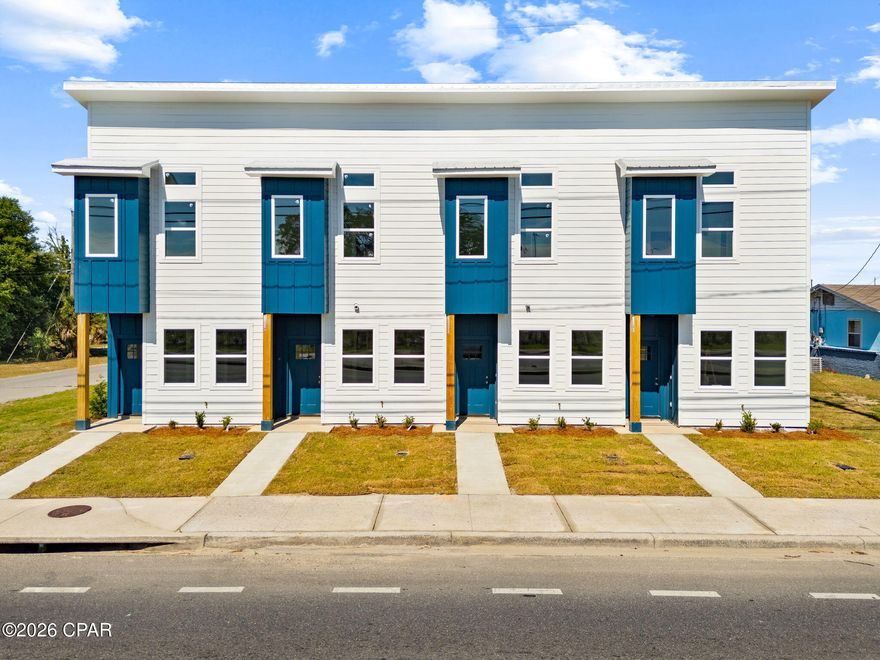 Brand-New Quadruplex Across from MLK Recreation Center - Panama City, FL Prime investment opportunity in Panama City, Florida. This newly constructed quadruplex features four spacious 2-bedroom, 2-bathroom units (8 bedrooms / 12 bathrooms total) and is located directly across from the newly developed Martin Luther King Jr. Recreation Center. The 30,000+ square-foot recreation facility enhances long-term rental demand with amenities including indoor and outdoor basketball courts, gymnasium space, STEM labs, recording studio, playground, and community programming -- making this an attractive location for tenants. This property offers: • Brand-new construction • Modern layouts with strong rental appeal as each Bedroom has its own full bathroom• Low-maintenance design, with garage • High-demand infill location Ideal for buy-and-hold investors, 1031 exchange buyers, or portfolio expansion in the growing Bay County market. Each unit has been subdivided and has its own parcel id number for easy breakout if the units were to be sold independently. Each has its own water and electrical meter. Rental rates around $1700 each. Expected Cap Rate 7-8%.