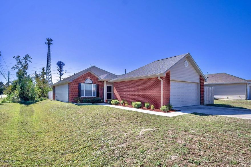 CURRENTLY UNDER CONTRACT, SELLER ACCEPTING BACKUP OFFERS. Come see this terrific opportunity to own a home close to Tyndall AFB, restaurants, shopping, and so much more! This beautiful 3 bedroom, 2 full bathroom with a 2 car garage is located on a corner lot and a cul-de-sac! This gives you and your family the perfect opportunity to play outside in a safe neighborhood. Falling under Parker school district but exactly 1.8 miles from Callaway Elementary School and exactly 5.3 miles from Tyndall Elementary School which kids can also attend. This open concept floor plan boasts a spacious and welcoming family room that centers around the fireplace. You have easy access to your backyard with French doors leading onto a covered patio. The kitchen offers granite counter tops and stainless steel appliances.  Recent updates include newly painted kitchen cabinets and bathroom cabinets. Recently added shutters, lush landscape and a fully fenced in backyard.