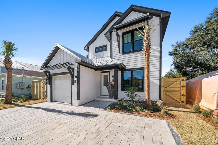 Less than 2 weeks from completion this upscale new construction home with a private pool sits on west end of Panama City Beach, FL just a couple blocks from the nearest beach access. Home comes fully furnished with top of the line furniture from Bernhardt, Fairfield, Four Seasons, and outdoor furniture from Seaside Casual. Home features an office and 4 bedrooms each with its own private en-suite. Quality craftsmanship and tasteful finishes combine to make for a remarkable primary residence or a great income producing vacation rental!