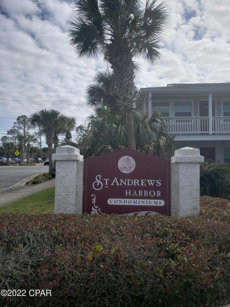 St. Andrews Harbor - 1 bedroom, 1 bath condo located within walking distance to historic St. Andrews and St. Andrews Bay. Unit features									

open living/dining room, tile in all rooms except bedroom. Water, sewer, garbage, pest control and basic cable (Xfinity) included. Complex features inground pool, club house and patio area with grills. Parking for 1 vehicle. Additional parking on 13th Street. Stackable washer/dryer NO PETS