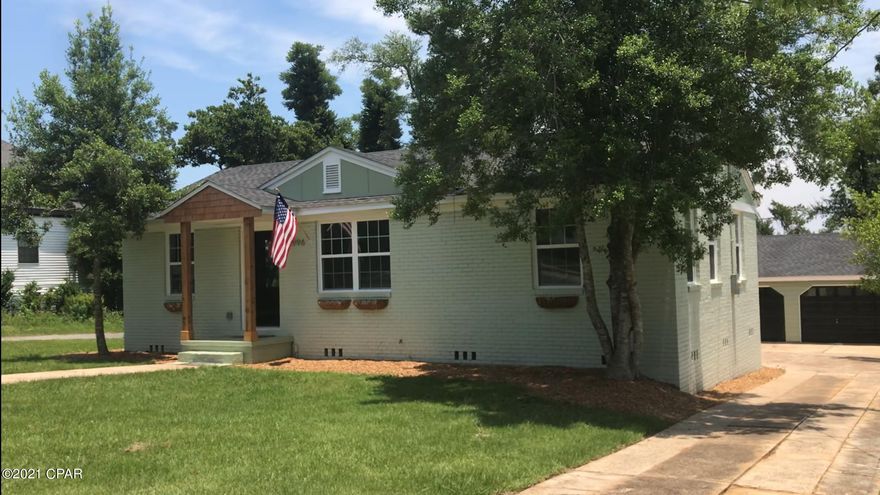 Are you looking for A move in ready 3/2 brick home with detached garage in like new condition?  Look no further with an affordable price here's what you get- New roof, new flooring, new plumbing, new electrical, new appliance, New Heat Pump, tastefully redone   with so many neat surprises.  The detached 2 car garage has auto openers, great room ceiling has been raised giving it a large feel.  Barn doors on the laundry room and so much more to see.  Home sits on a double lot giving lots of room for more. THIS IS A MUST SEE HOME. Make your appt today