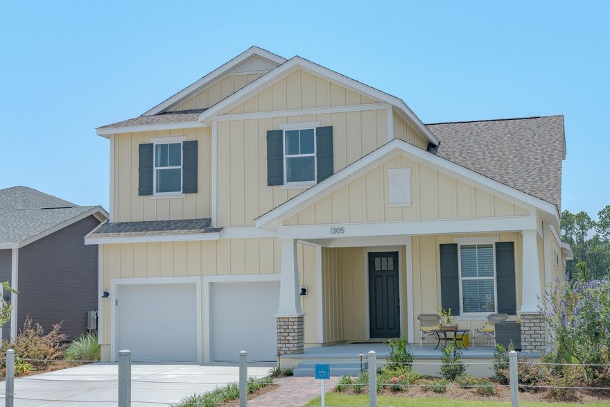 This new home slated for December completion offers everything you're looking for in the area's most coveted waterfront community! A rocking chair front porch opens to a large foyer, offering your guests a sense of arrival. Open kitchen, living and dining areas connect to a huge covered back porch for seamless outdoor living. The large island kitchen features stainless steel appliances with a gas range, quartz counter tops and under-cabinet lighting highlighting a subway tile backsplash. A private downstairs master suite includes a 9-foot tray ceiling, large walk-in closet and spa bath with a double vanity and floor-to-ceiling tiled shower.Upstairs is a bonus room/loft perfect for a play room or office, two spacious bedrooms with plenty of storage, and a full bathroom with a double vanity. This home also has an attached double car garage with mud area and a large laundry room. SweetBay offers a walkable family community with Florida's Number one K-8 Charter School, Junior Olympic resort swimming pool complex, playground, sports court, lakes, parks, miles of bay-front nature trails and will soon boast a town center that will be the envy of Bay County. You owe it to your family to see this house today!